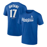大谷翔平モデル 2025 ワールドシリーズ 海外取寄 Tシャツ ロサンゼルス ドジャース MLB 2025 WORLD SERIES NAME &amp; NUMBER T-SHIRT ROYAL