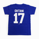 大谷翔平モデル ファナティクス 子供用 Tシャツ ロサンゼルス ドジャース MLB YOUTH NAME&NUMBER T-SHIRT ROYAL BLUE