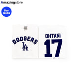 大谷翔平モデル ファナティクス 子供用 Tシャツ ロサンゼルス ドジャース MLB YOUTH NAME&NUMBER T-SHIRT WHITE