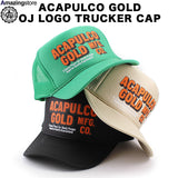 3色展開 アカプルコ ゴールド OJ LOGO TRUCKER CAP