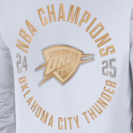 海外取寄 ナイキ オクラホマシティ サンダー ジャケット 2025 NBA FINALS CHAMPIONS BANNER RAISING CEREMONY AUTHENTIC SHOWTIME FULL-ZIP JACKET WHITE