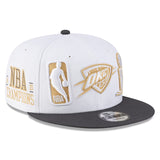 海外取寄 ニューエラ キャップ 9FIFTY スナップバック オクラホマシティ サンダー 2025 NBA FINALS CHAMPIONS RING CEREMONY SNAPBACK CAP WHITE