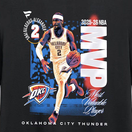 海外取寄 シェイ ギルジャス＝アレクサンダー Tシャツ 2025-26 NBA MVP LEGACY T-SHIRT BLACK