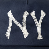 海外取寄 oMA STUDIOS スナップバックキャップ NY CHAIN STITCH SNAPBACK CAP NAVY