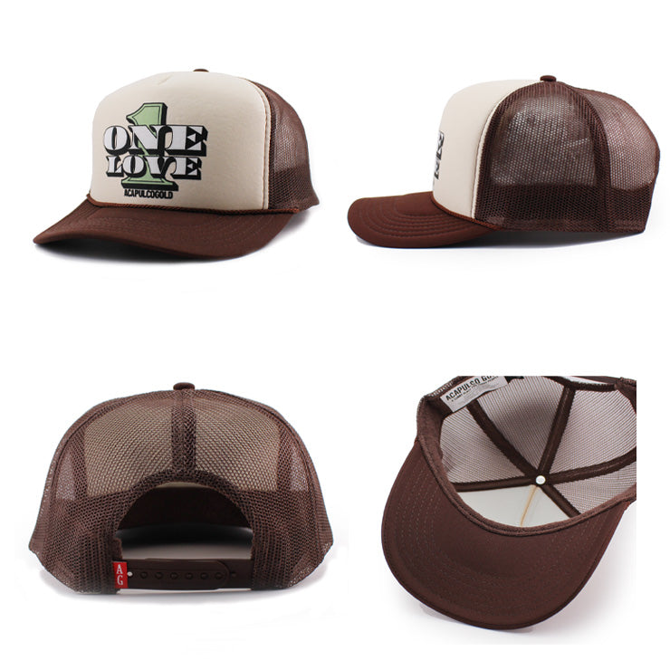 3色展開 アカプルコ ゴールド ONE LOVE TRUCKER CAP