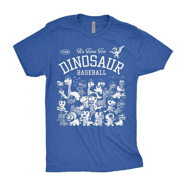 海外取寄 ロサンゼルス ドジャース モデル Tシャツ IT'S TIME FOR DINOSAUR BASEBALL T-SHIRT