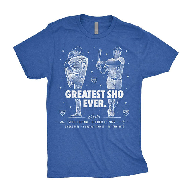 大谷翔平モデル 海外取寄 ロサンゼルス ドジャース Tシャツ GREATEST T-SHIRT