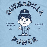 岡本和真モデル 海外取寄 Tシャツ QUESADILLA POWER T-SHIRT トロント ブルージェイズ TORONTO BLUE JAYS ROTO WEAR POWDER BLUE