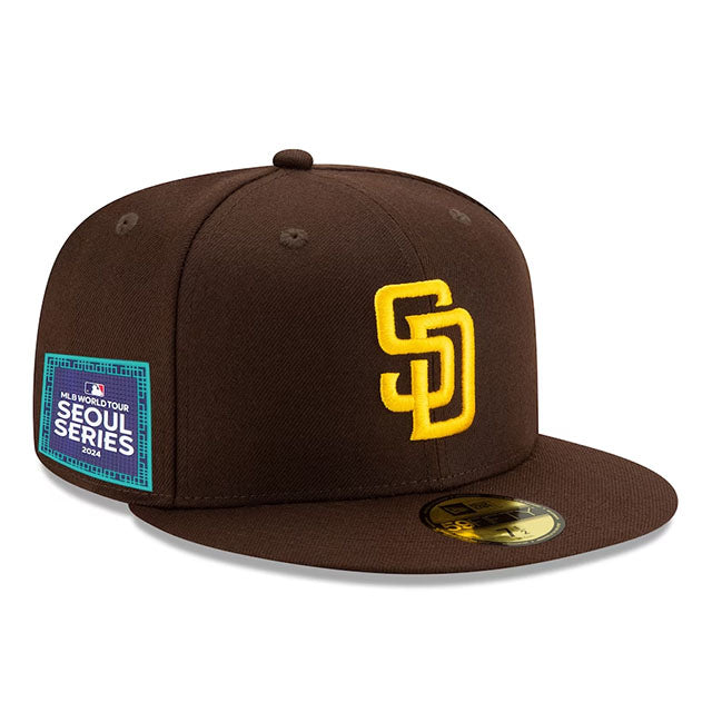 2024開幕ソウルシリーズモデル ニューエラ 59FIFTY サンディエゴ パドレス MLB 2024 WORLD TOUR SEOUL SERIES FITTED CAP BROWN