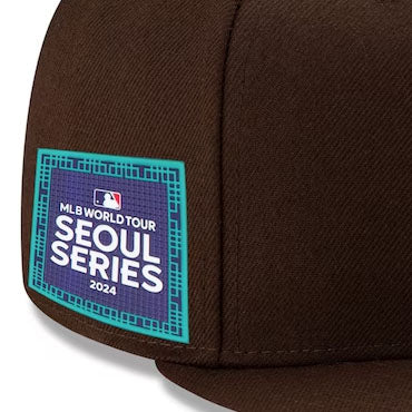 2024開幕ソウルシリーズモデル ニューエラ 59FIFTY サンディエゴ パドレス MLB 2024 WORLD TOUR SEOUL SERIES FITTED CAP BROWN