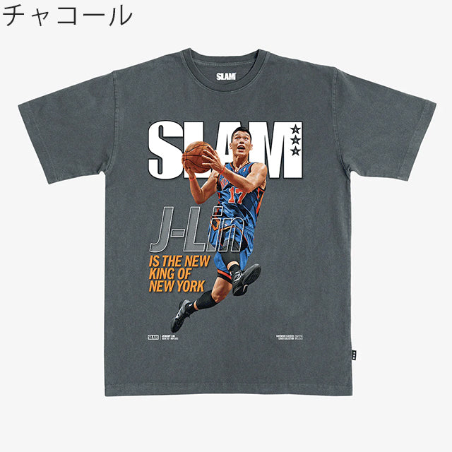 ジェレミー リンモデル スラム ニューヨーク ニックス Tシャツ 海外取寄 SLAM HARDWOOD CLASSIC COVER T-SHIRT