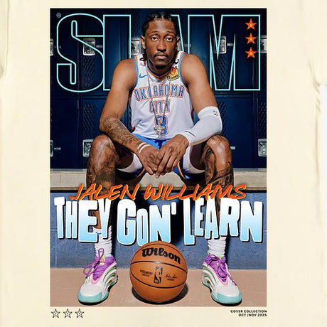 ジェイレン ウィリアムズモデル スラム オクラホマシティ サンダー Tシャツ海外取寄 2025 SLAM COVER T-SHIRT CREAM