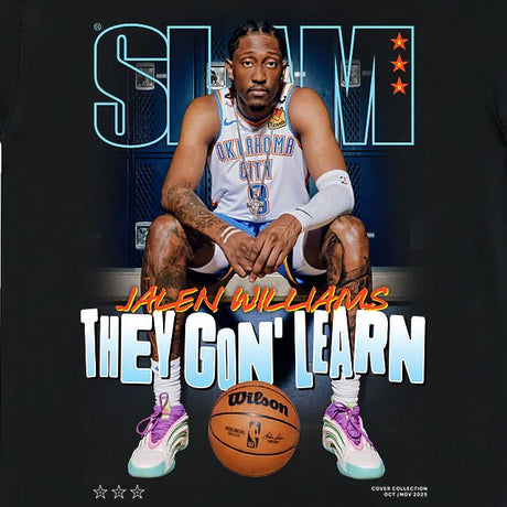 ジェイレン ウィリアムズモデル スラム オクラホマシティ サンダー Tシャツ海外取寄 2025 SLAM COVER T-SHIRT BLACK