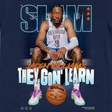 ジェイレン ウィリアムズモデル スラム オクラホマシティ サンダー Tシャツ海外取寄 2025 SLAM COVER T-SHIRT NAVY