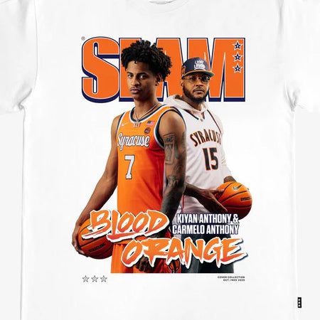 カーメロ+キヤン アンソニーモデル スラム シラキュース オレンジ Tシャツ海外取寄 2025 SLAM COVER T-SHIRT WHITE