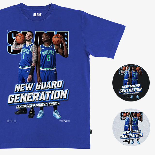 アンソニー エドワーズ×ラメロ ボール モデル スラム ミネソタ ティンバーウルブス Tシャツ 海外取寄 SLAM COVER T-SHIRT