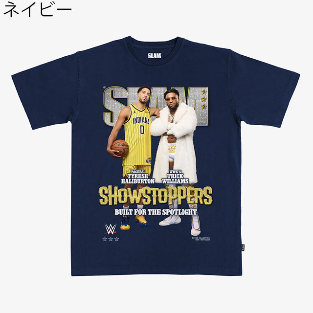 タイリース ハリバートン×トリック ウィリアムスモデル スラム WWE インディアナ ペイサーズ Tシャツ 海外取寄 &nbsp;SLAM COVER T-SHIRT
