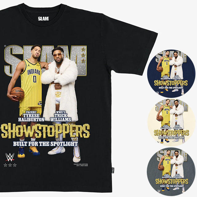 タイリース ハリバートン×トリック ウィリアムスモデル スラム WWE インディアナ ペイサーズ Tシャツ 海外取寄 &nbsp;SLAM COVER T-SHIRT