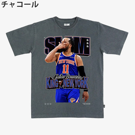 ジェイレン ブランソンモデル スラム ニューヨーク ニックス Tシャツ 海外取寄 KING OF NEW YORK COVER SLAM T-SHIRT