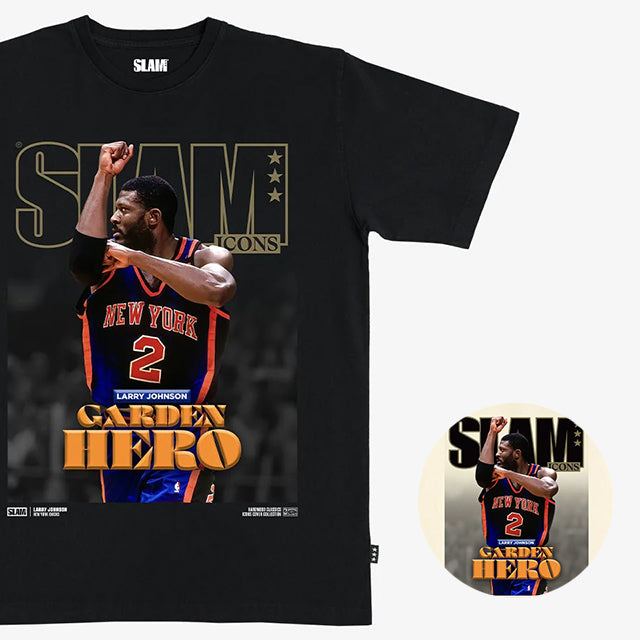ラリー ジョンソンモデル スラム ニューヨーク ニックス Tシャツ 海外取寄 2026 SLAM HARDWOOD CLASSIC COVER T-SHIRT