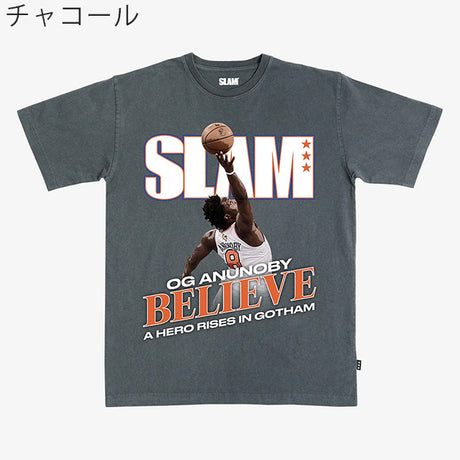 OG アヌノビーモデル スラム ニューヨーク ニックス Tシャツ 海外取寄 2026 SLAM COVER BELIEVE T-SHIRT