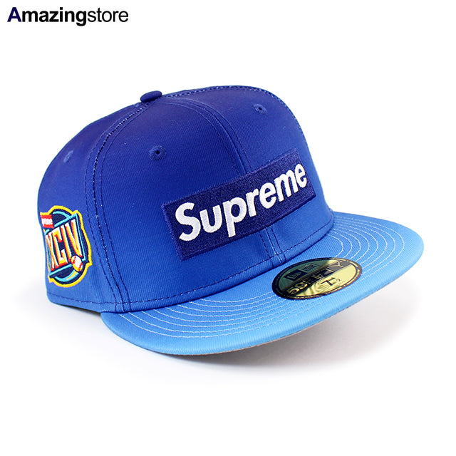 SUPREME ニューエラ キャップ 59FIFTY GRADIENT BOX LOGO FITTED CAP BLUE SIZE 7-1/2(約59.6cm)