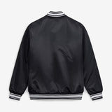 海外取寄 スターター ジャケット ニューヨーク ニックス FINAL BUZZER SATIN VARSITY FULL-SNAP JACKET BLACK