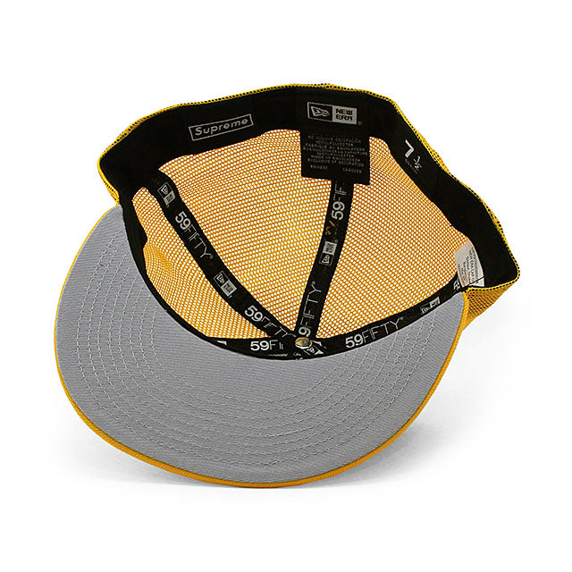 SUPREME ニューエラ キャップ 59FIFTY BOX LOGO MESH BACK FITTED CAP YELLOW