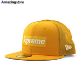 SUPREME ニューエラ キャップ 59FIFTY BOX LOGO MESH BACK FITTED CAP YELLOW