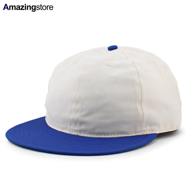 クーパーズタウンボールキャップ SOFT VISOR COTTON BLANK SNAPBACK CAP NATURAL ROYAL