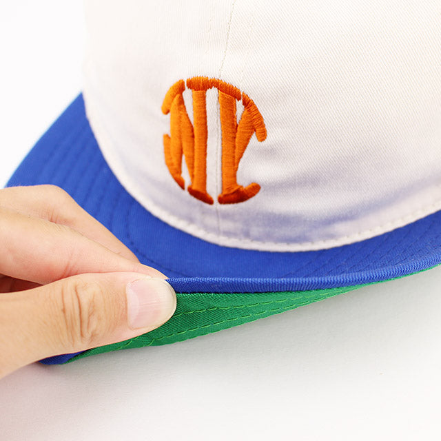 クーパーズタウンボールキャップ SOFT VISOR COTTON BLANK SNAPBACK CAP NATURAL ROYAL