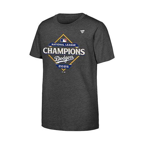 子供用 2025 ナショナルリーグチャンピオン ロッカールームモデル 海外取寄 Tシャツ ロサンゼルス ドジャース MLB YOUTH 2025 NATIONAL LEAGUE CHAMPIONS LOCKER ROOM T-SHIRT HEATHER CHARCOAL