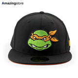 ニューエラ キャップ 59FIFTY ティーンエイジ ミュータント ニンジャ タートルズ MICHELANGELO FITTED CAP BLACK