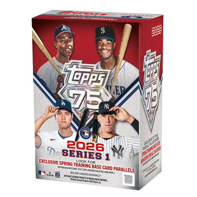 海外取寄 2026 TOPPS MLB SERIES 1 ベースボールカード 未開封ボックス（12枚×8パック）75周年記念