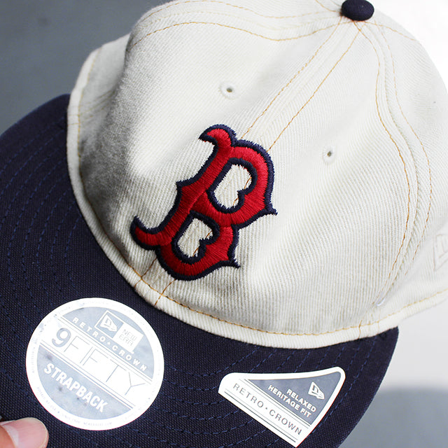 ニューエラ キャップ RC9FIFTY ボストン レッドソックス MLB RETRO CROWN STRAPBACK CAP CHROME-NAVY