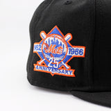 ニューエラ キャップ 59FIFTY ニューヨーク メッツ MLB 25TH ANNIVERSARY APPLE LOGO GREY BOTTOM FITTED CAP BLACK