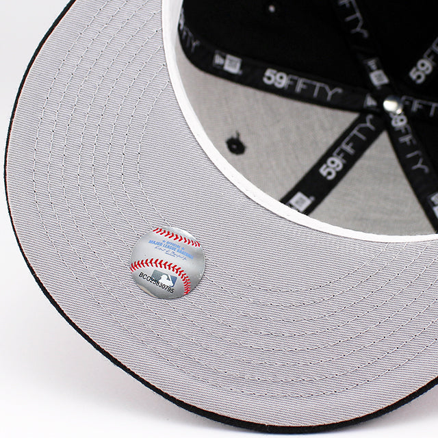 ニューエラ キャップ 59FIFTY ニューヨーク メッツ MLB 25TH ANNIVERSARY APPLE LOGO GREY BOTTOM FITTED CAP BLACK