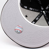 ニューエラ キャップ 59FIFTY ニューヨーク メッツ MLB 25TH ANNIVERSARY APPLE LOGO GREY BOTTOM FITTED CAP BLACK
