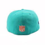 ニューエラ キャップ 59FIFTY マイアミ ドルフィンズ NFL SUPER BOWL XIX PINK BOTTOM FITTED CAP TEAL