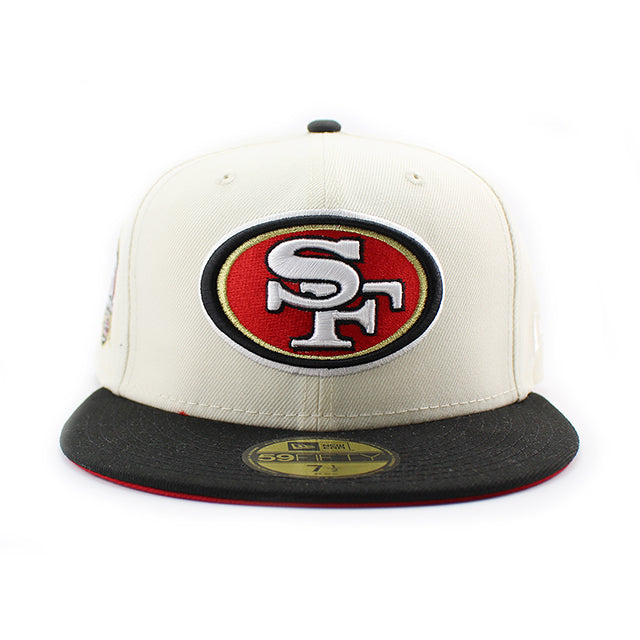 ニューエラ キャップ 59FIFTY サンフランシスコ フォーティーナイナーズ NFL 60TH ANNIVERSARY RED BOTTOM FITTED CAP CHROME