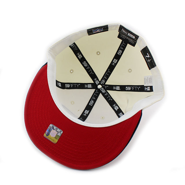 ニューエラ キャップ 59FIFTY サンフランシスコ フォーティーナイナーズ NFL 60TH ANNIVERSARY RED BOTTOM FITTED CAP CHROME