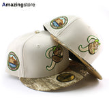ニューエラ キャップ 59FIFTY ポートランド ビーバーズ MiLB BEIGE BOTTOM FITTED CAP STONE