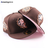 ニューエラ キャップ 59FIFTY ニューヨーク メッツ MLB 60TH ANNIVERSARY PINK BOTTOM FITTED CAP BROWN