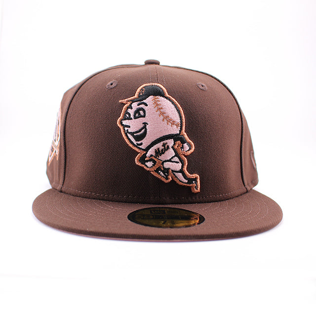 ニューエラ キャップ 59FIFTY ニューヨーク メッツ MLB 60TH ANNIVERSARY PINK BOTTOM FITTED CAP BROWN