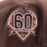 ニューエラ キャップ 59FIFTY ニューヨーク メッツ MLB 60TH ANNIVERSARY PINK BOTTOM FITTED CAP BROWN