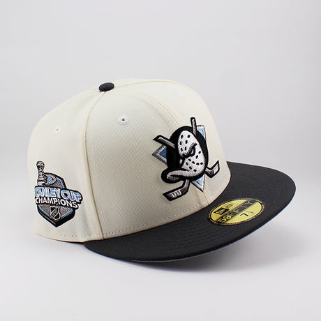 ニューエラ キャップ 59FIFTY アナハイム ダックス NHL 2007 STANLEY CUP CHAMPIONS FITTED CAP CREAM CHARCOAL