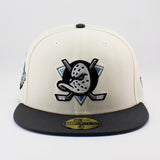 ニューエラ キャップ 59FIFTY アナハイム ダックス NHL 2007 STANLEY CUP CHAMPIONS FITTED CAP CREAM CHARCOAL