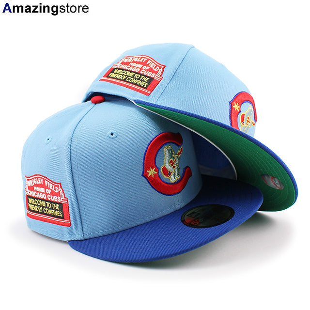 ニューエラ キャップ 59FIFTY シカゴ カブス MLB WRIGLEY FIELD PATCH FITTED CAP LIGHT BLUE