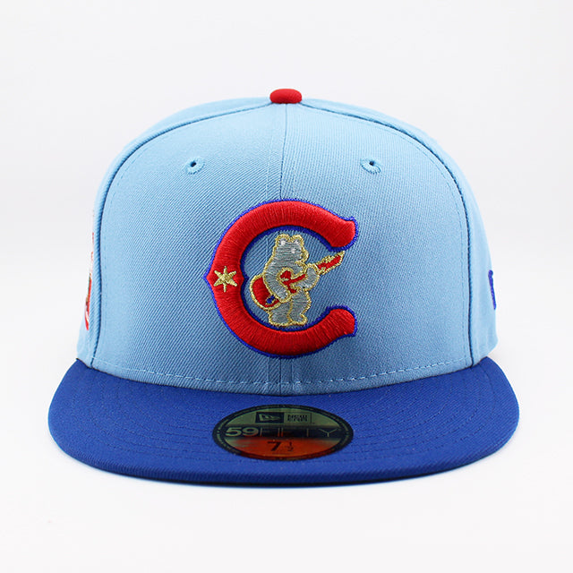 ニューエラ キャップ 59FIFTY シカゴ カブス MLB WRIGLEY FIELD PATCH FITTED CAP LIGHT BLUE