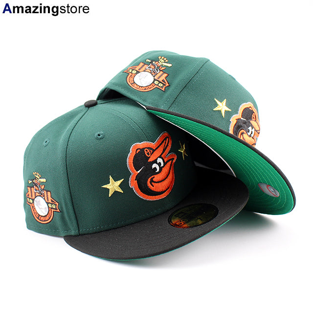 ニューエラ キャップ 59FIFTY ボルチモア オリオールズ MLB 1966 WORLD SERIES CHAMPIONS KELLY GREEN BOTTOM FITTED CAP DARK GREEN